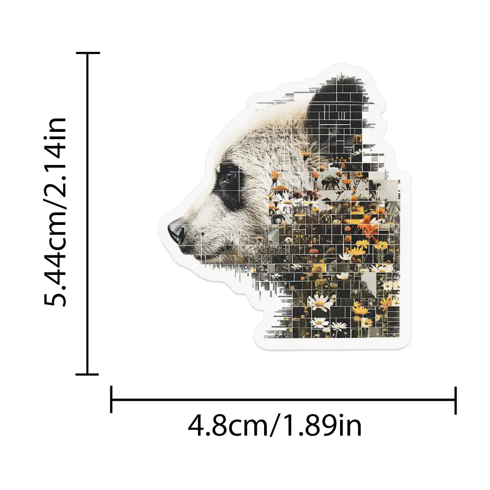 50 Animal Portrait Collage Stickers for Phones and Laptops