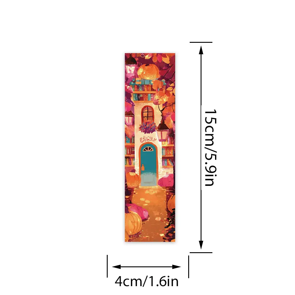 30-Pack Red Autumn Leaves Paper Bookmarks