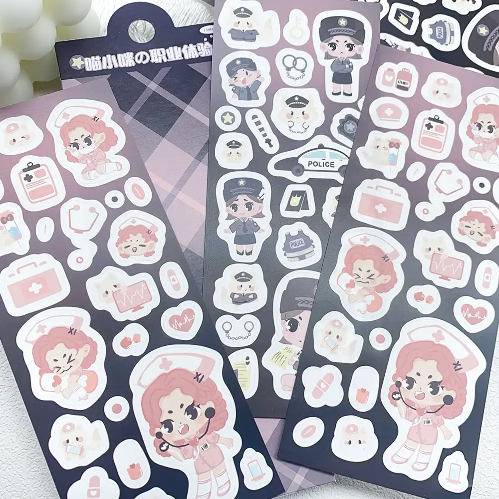 Meow Mi DIY Stickers for Notebooks and Phones, 2 Sheets