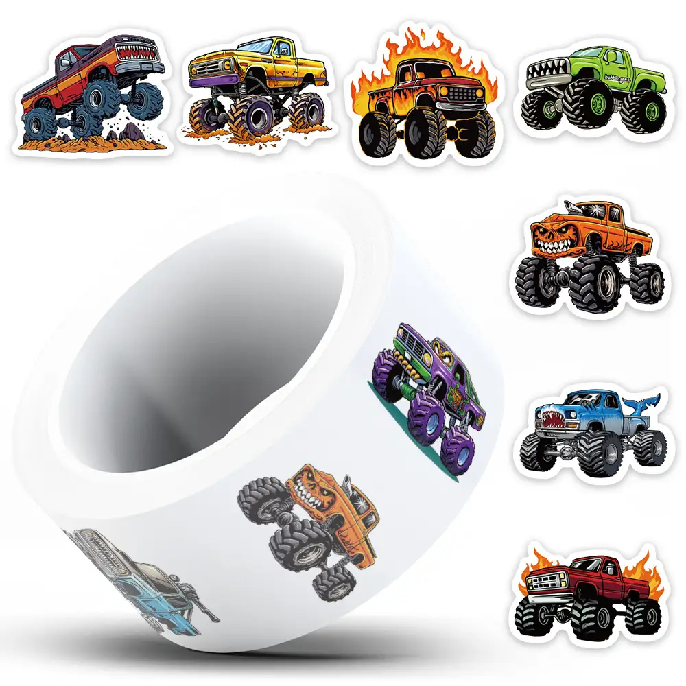 Monster Truck Off-Road Vehicle Sticker Roll