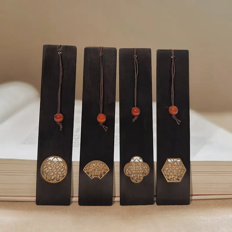Chinese-Style Classical Wooden Bookmark Gift