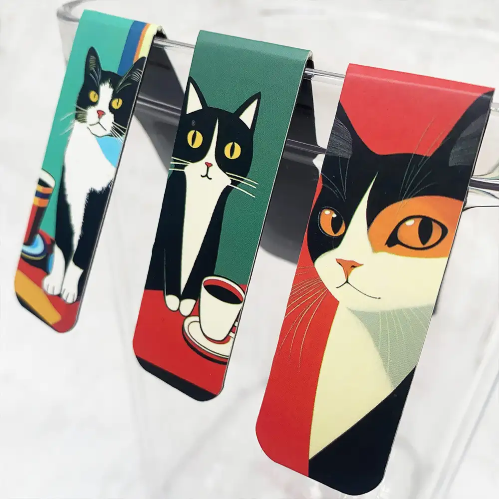 Cat Magnetic Bookmarks, 5-Pack