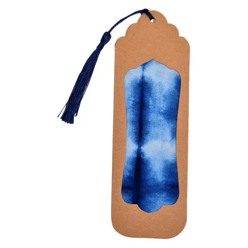 Handmade Blue Tie-Dye Bookmark