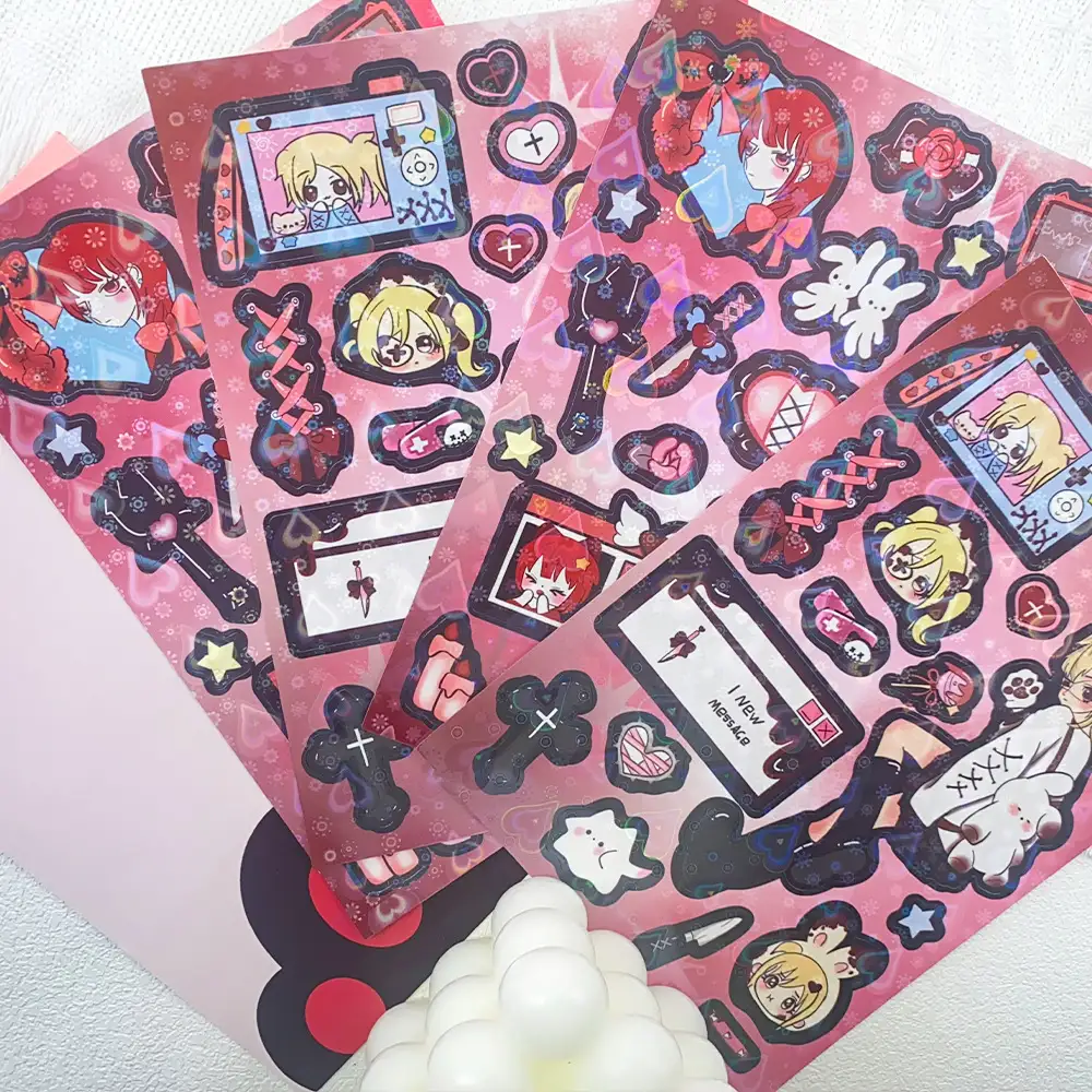 Y2K Trendy Girl PET Stickers, 2-Sheet Pack