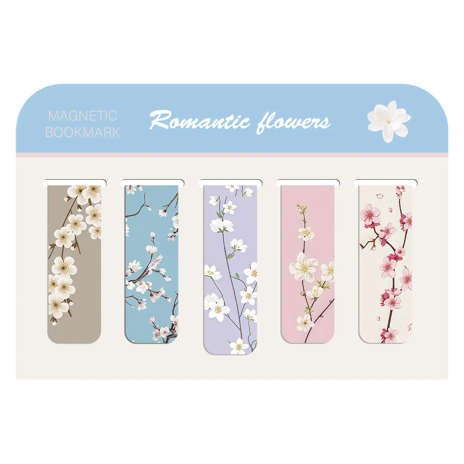 Five-Flower Magnetic Bookmarks